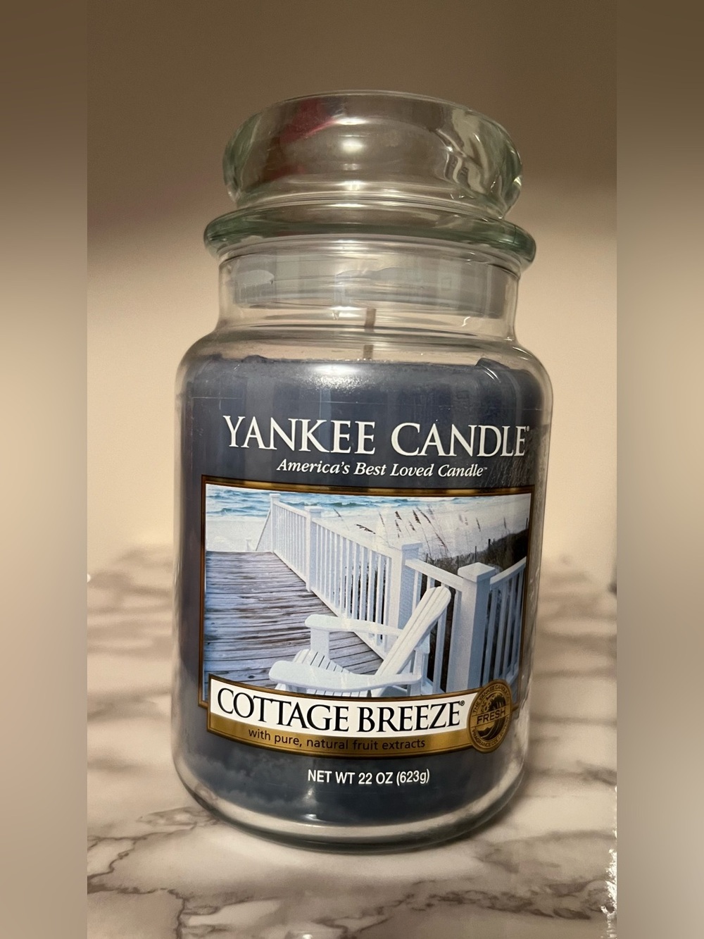 Yankee Candle Cottage Breeze 22 oz Large Jar Single Wick New Retired
